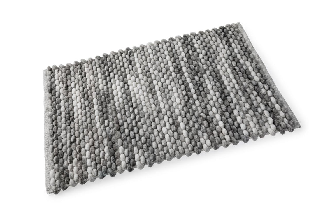 Microfibre Bobble Bath Mat Grey**