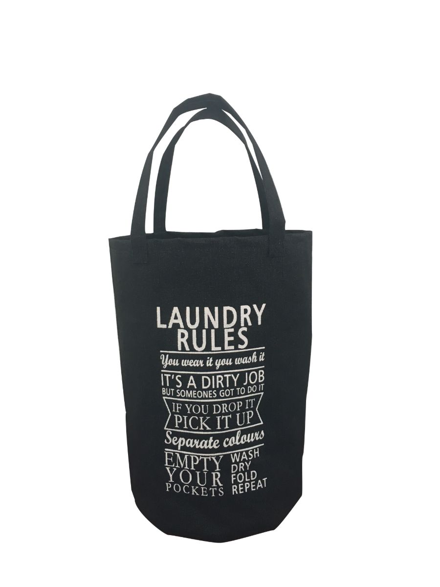 Laundry Carry Bag Black**