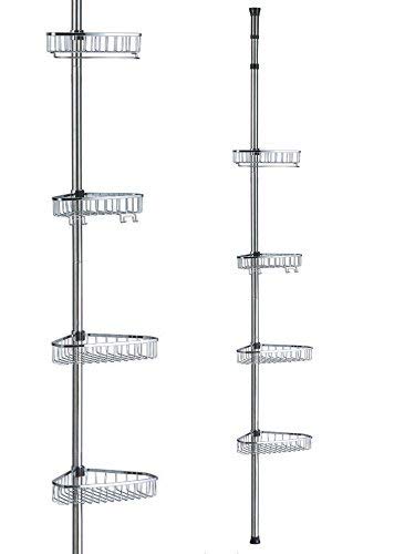 Nova II 4 Tier Adjustable Shower Caddy Stainless Steel