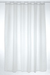 White Polyester Shower Curtain 180x200cm Extra Long