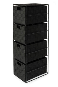 Madrid Black Cabinet 4 Drawer