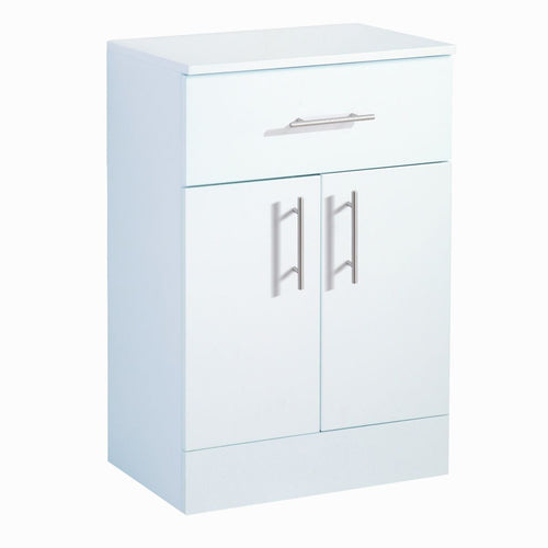 Canterbury Floor Cabinet Single Drawer High Gloss White