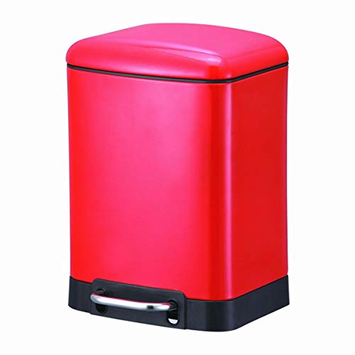 Oslo 6l Pedal Bin Soft Close - Red**