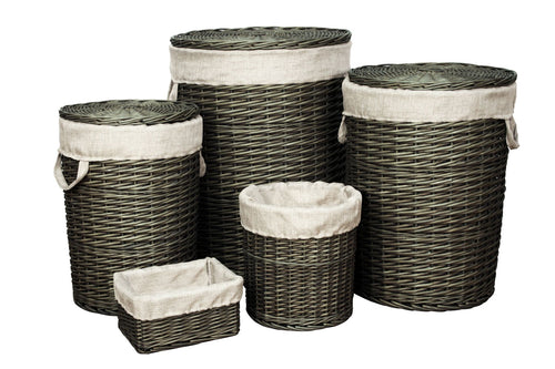 Set 5 Willow Laundry Set Metallic Grey**