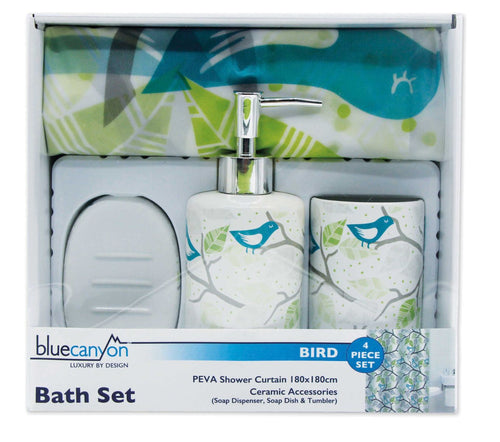 4Pc Bath Set - Bird**