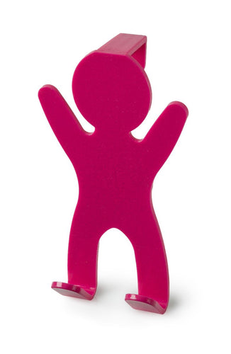 Spectrum Plastic Over Door Hook Man Bright Pink**