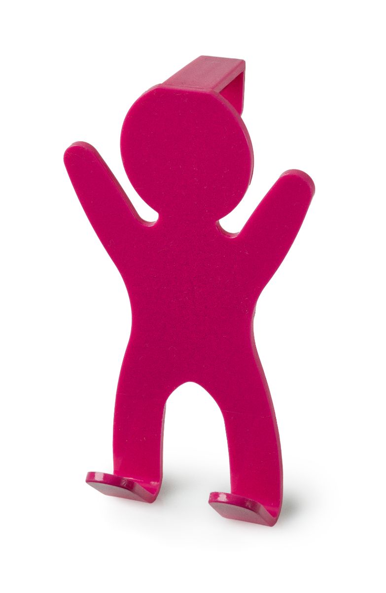 Spectrum Plastic Over Door Hook Man Bright Pink**