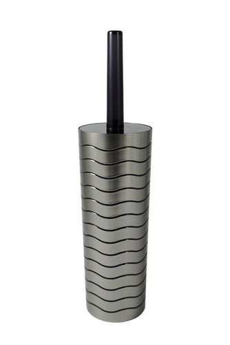 Ice Collection Toilet Brush & Holder Sil/Bk**