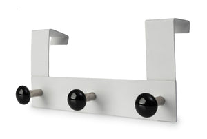 Over Door 3 Hook Metal White**