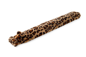 Long Hot Water Bottle + Leopard Print Fur Cover**