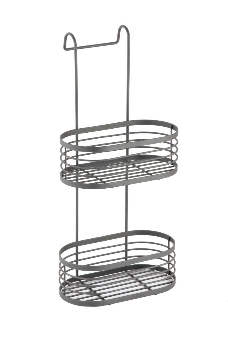 2 Tier Over Shower Screen Caddy - Grey