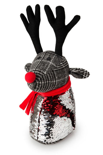 Dasher Reindeer Sequin Door Stop**