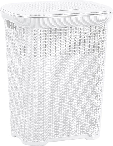 Lace Laundry Hamper 50L White