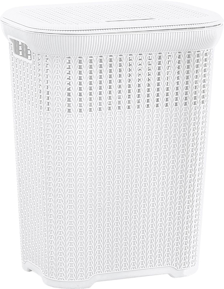 Lace Laundry Hamper 50L White