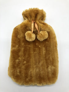 2L Hot Water Bottle + Fur Cover Ochre**