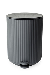 Berkeley Pedal Bin - Grey W/Bamboo Lid