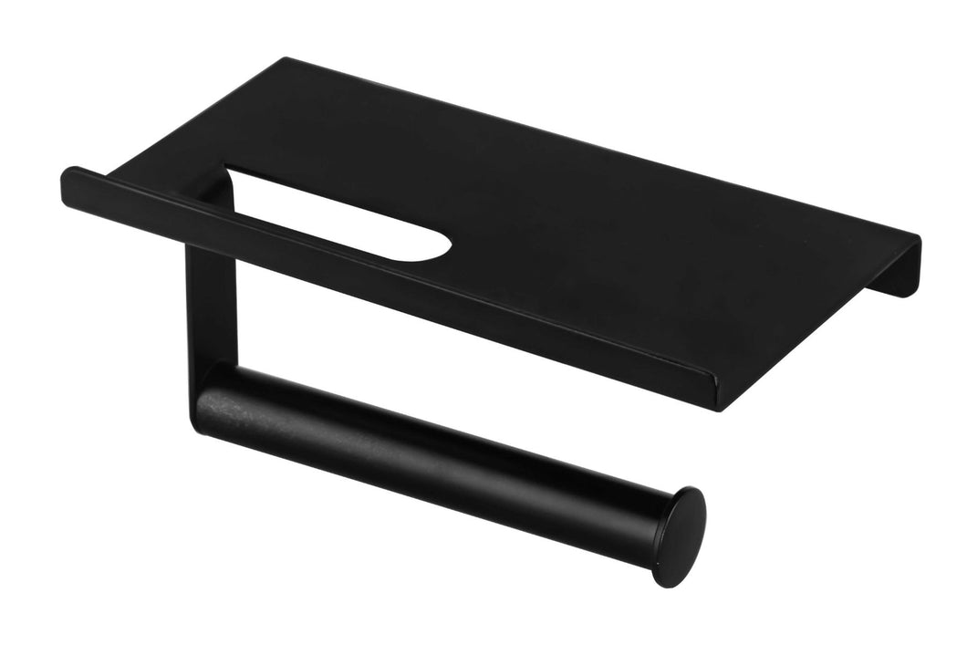 Toilet Roll & Mobile Phone Holder Black**