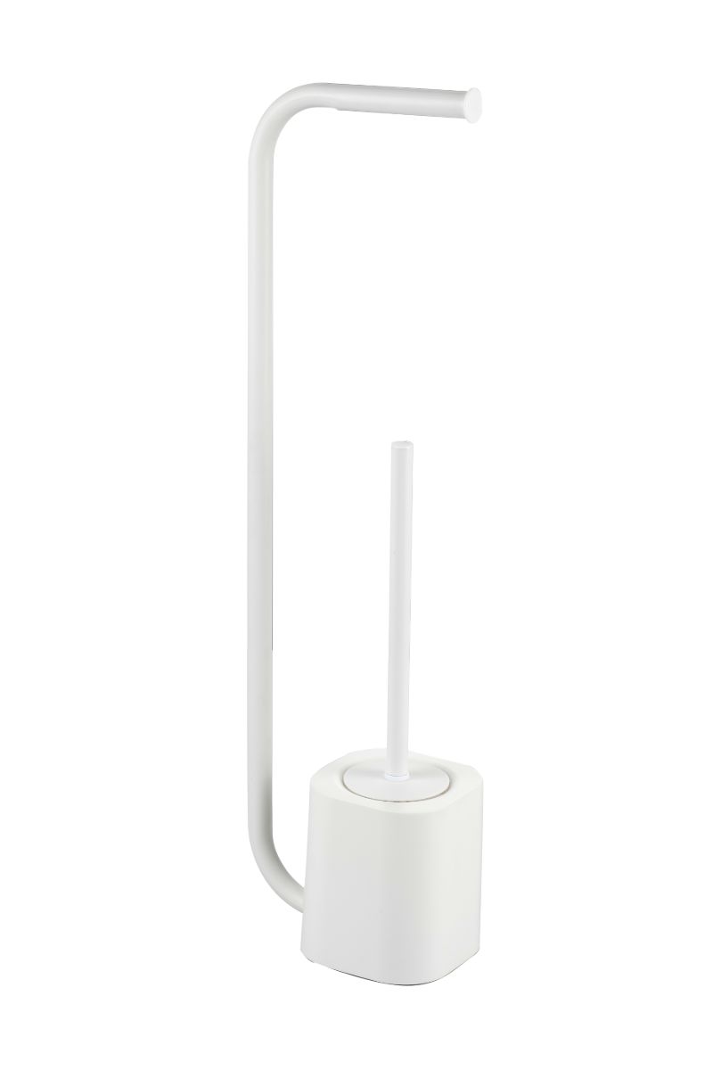 Toilet Paper & Brush Holder - White