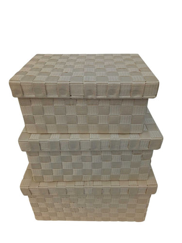 Siena Set 3 Storage Set W/Lid Cream**