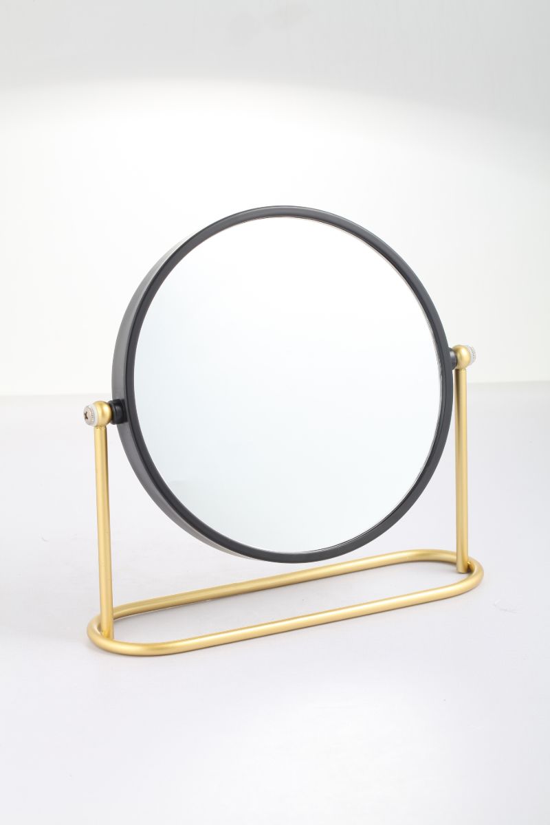 Matt Gold & Black Standing Mirror