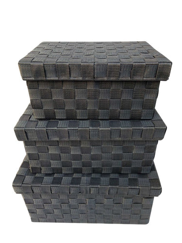 Siena Set 3 Storage Set W/Lid Grey**