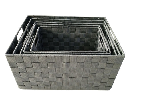 Monaco Set 5 Storage Basket Grey