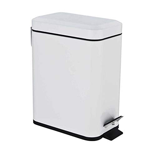 Axus Rectangle Pedal Bin 5L White