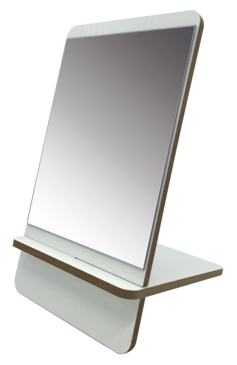 Wooden Mirror White**