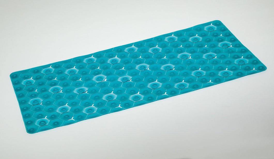 Hexy Bath Mat Blue 36x70cm**