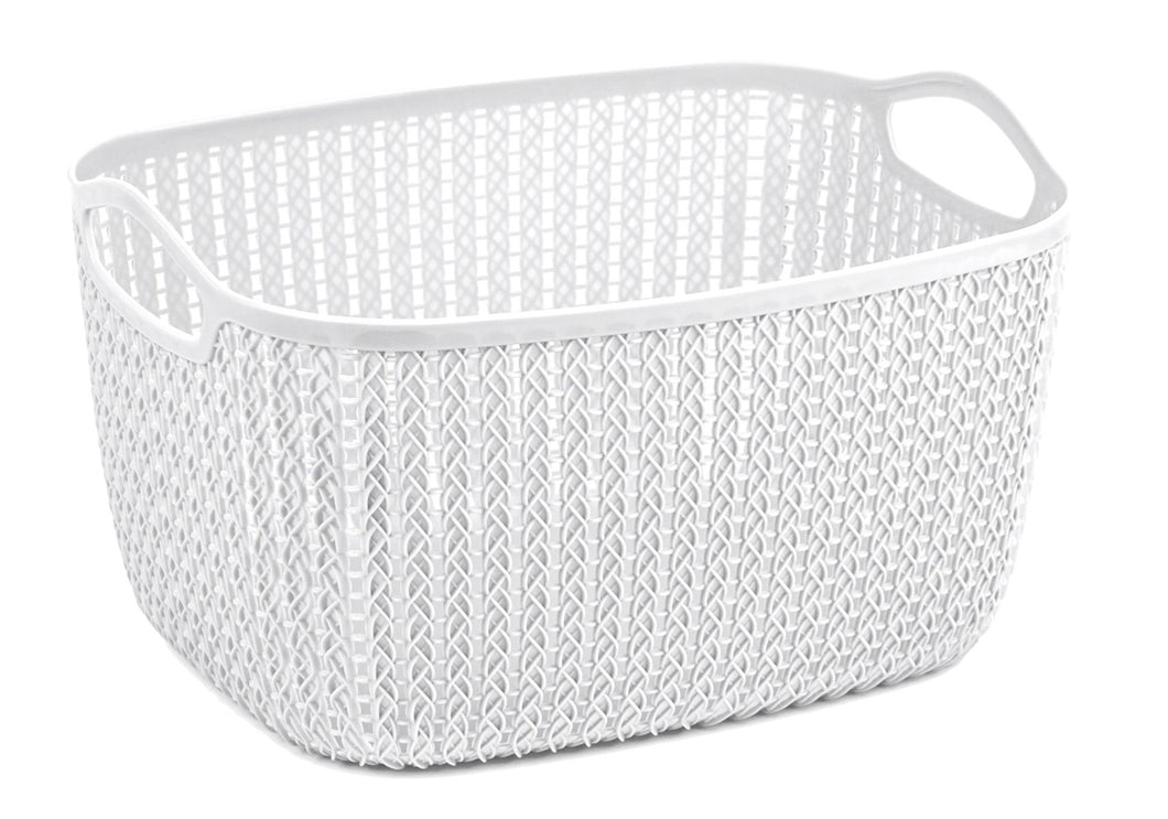 Lace Storage Basket 20L White