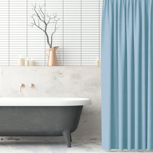 Sky Blue Polyester Shower Curtain 180x180cm