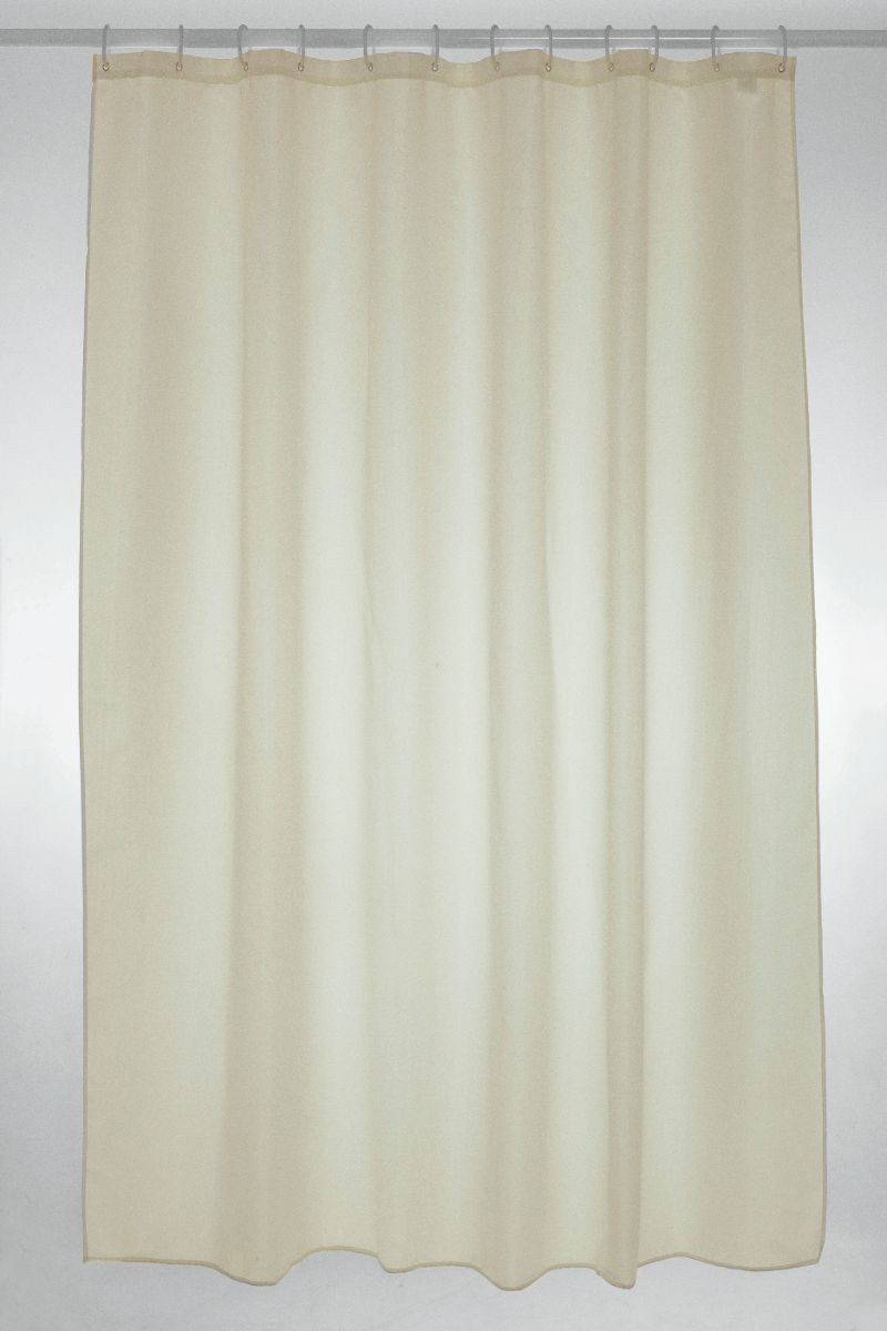 Cream Polyester Shower Curtain 180x180cm