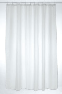 White Polyester Shower Curtain 180x200cm Extra Long