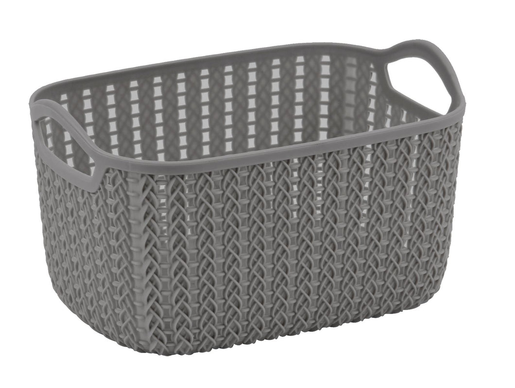 Lace Storage Basket 4L Grey