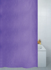 Stripe Textile Shower Curtain - Plum**