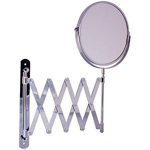 Extending wall round mirror chrome 3 X plus magnification shaving mirror wall mounted 16cm