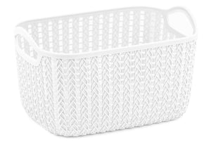Lace Storage Basket 4L White