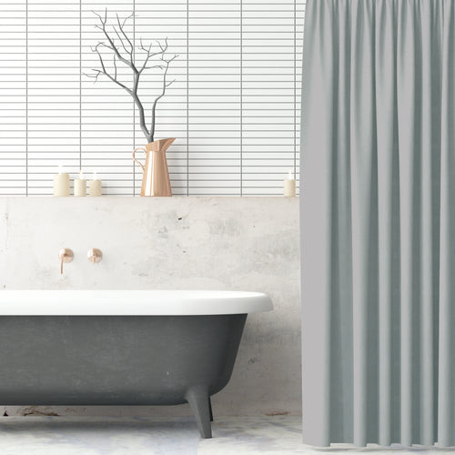 Grey Polyester Shower Curtain 180x180cm