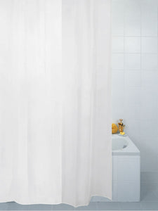 White Polyester Shower Curtain 180 x 210CM