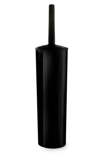 Plastic Toilet Brush & Holder Tall - Black