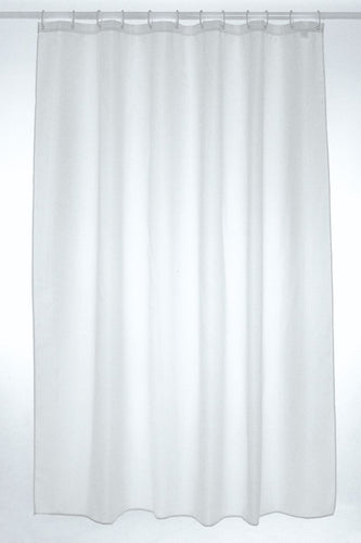 White Polyester Shower Curtain 180x180cm