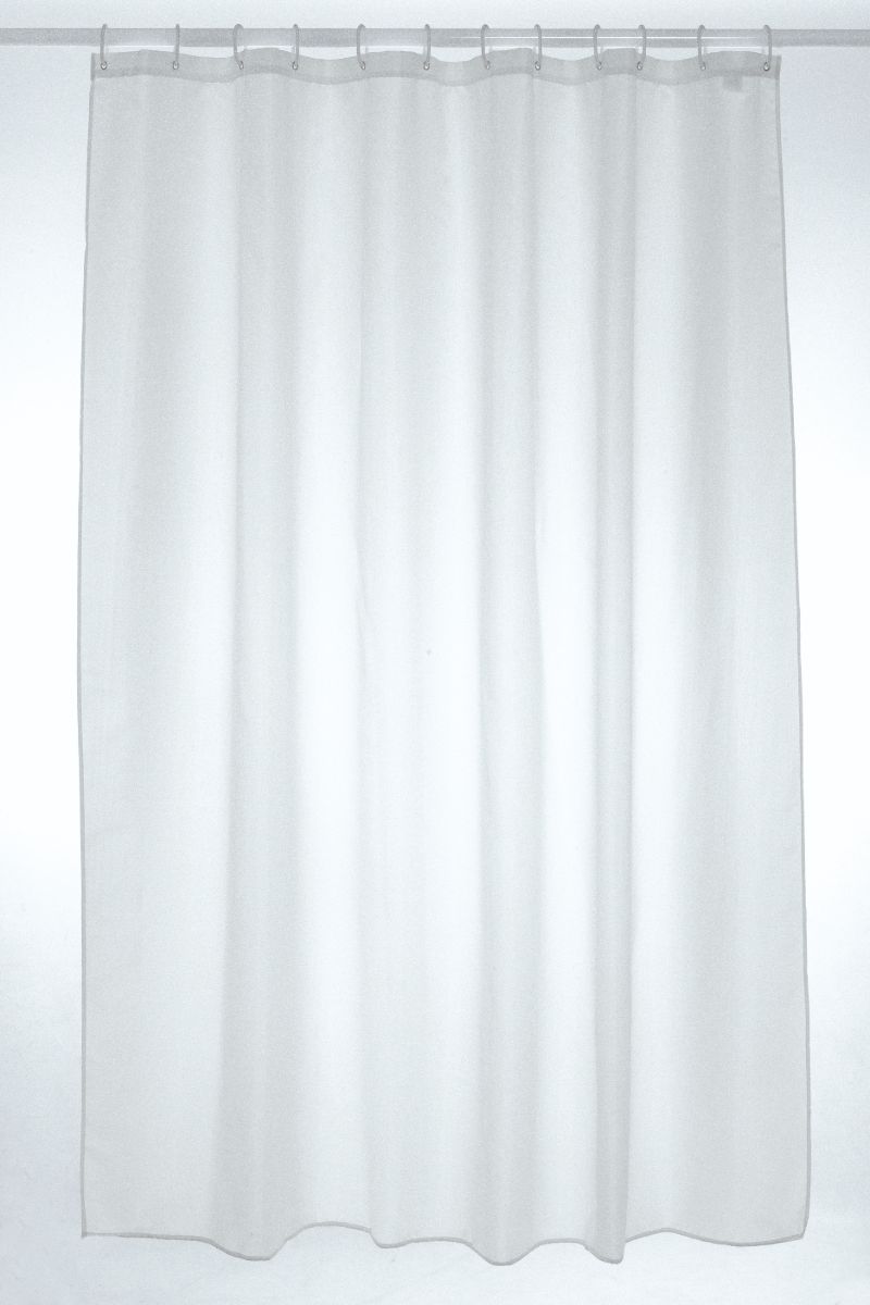 White Polyester Shower Curtain 180x180cm