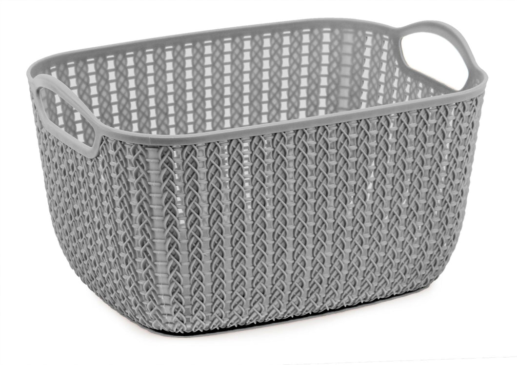 Lace Storage Basket 9L Grey